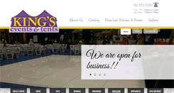 Desktop Screenshot of kingseventsandtents.com